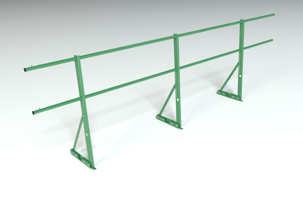 Ограждение кровельное для фальцевой кровли Roofsystems Econom фальц, H=900 мм RAL 6002, L=3000 мм
