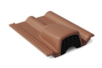 Вентиляционная черепица Braas Франкфурт 420х330 мм, цвет: коричневый