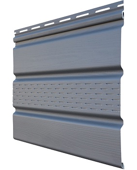 Софит пвх Grand Line, Classic, частично перфорированный, L=3000 мм серия Classic, цвет: серый графит