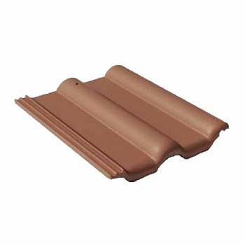Рядовая черепица Braas Франкфурт 420х330 мм цвет: коричневый