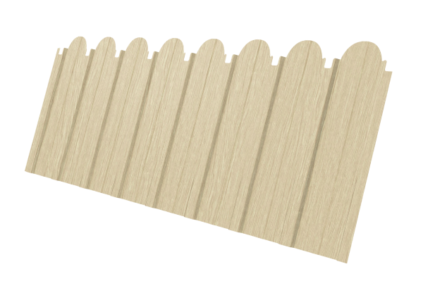 Профилированный лист GL C10 A фигурный, 0.45 мм, Print Elite, Choco Wood TwinColor