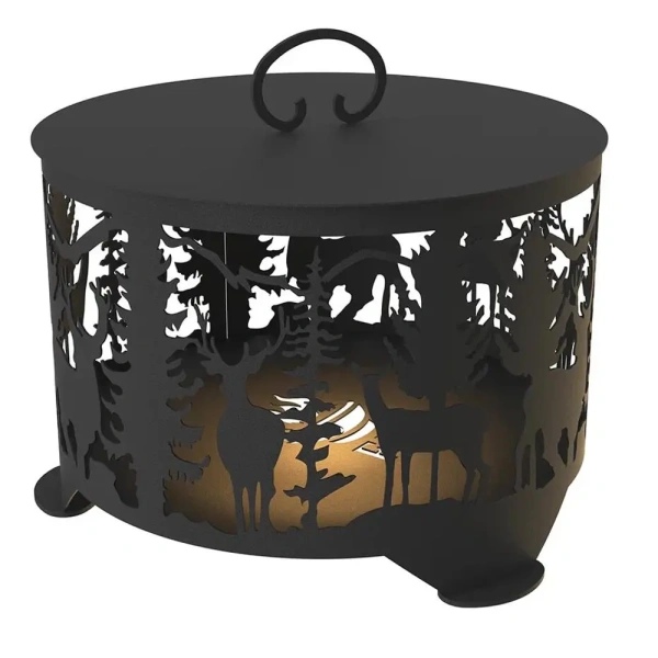 Костровая чаша с плоским дном, Ø500, Н =490 мм, "Олени"