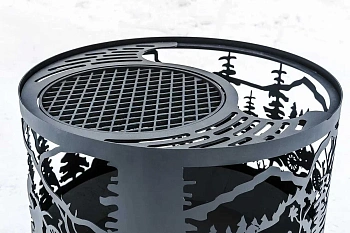 Гриль с чугунной решеткой для костровой чаши Ø 600 мм