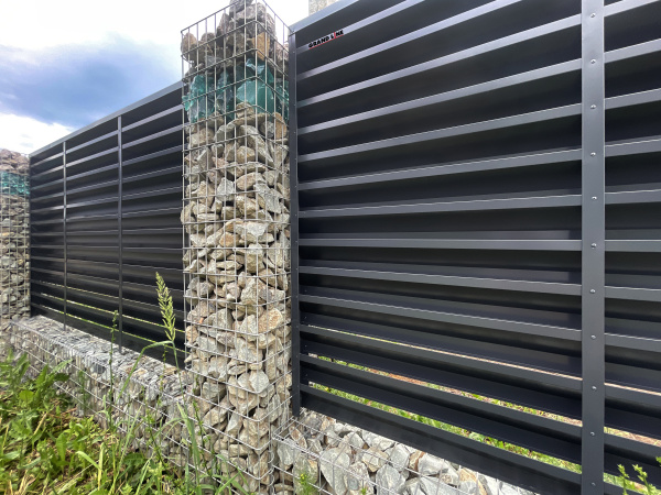 Ламель для забора жалюзи, Milan Slim 0.5 мм, Velur X, RAL 7024