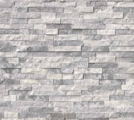 Мрамор, 3D панель из камня, 600х150 мм, Classic Cloudy Grey, 8 шт/уп