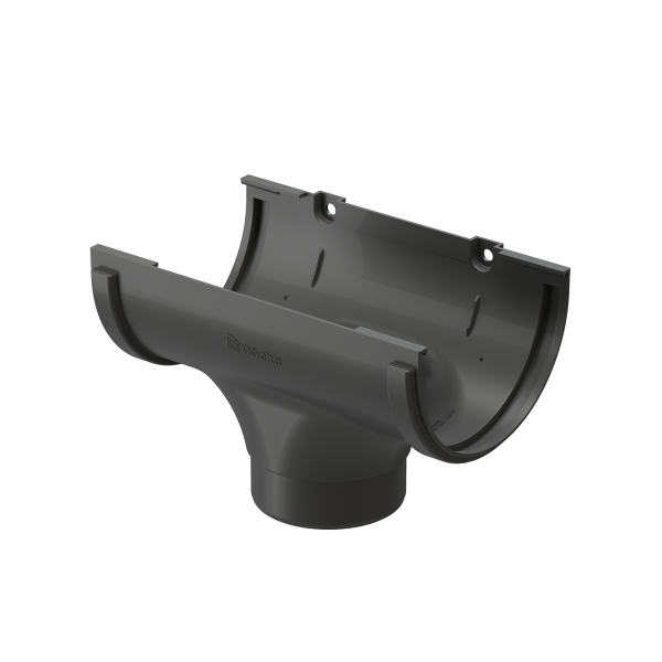 Воронка водосточная, Docke Standart, Ø120/80 мм, цвет: серый