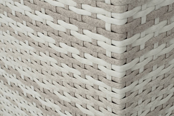 Кашпо для цветов Лунго, плетеное из искусственного ротанга, большое цвет: бежевый