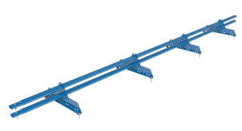 Снегозадержатель универсальный Roofsystems Prestige Next 4 опоры, 2 трубы, овал 45х25, L=3000 мм, RAL 5015