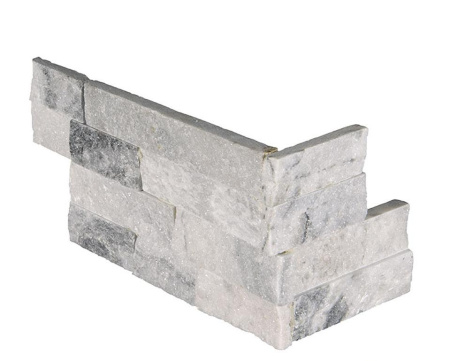 Мрамор, 3D панель из камня, 600х150 мм, Classic Cloudy Grey, 8 шт/уп