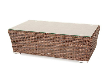 Стол журнальный из искусственного ротанга, Капучино цвет: коричневый
