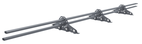 Снегозадержатель Grand Line для фальцевой кровли, L=3000 мм, 3 опоры, 2 трубы, овал 42х21 RAL 7040