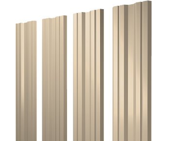 GL Штакетник Twin с прямым резом 0.45 мм, Drap ТХ, RAL 1015