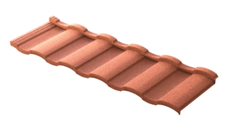 Композитная черепица Metrotile Romana, 1165 х 400 мм цвет: терракотовый