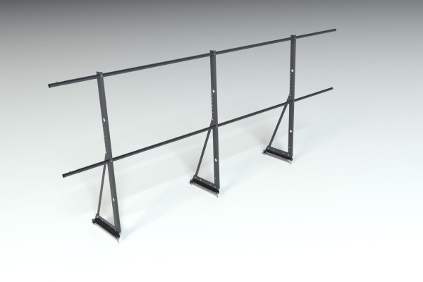 Ограждение кровельное, универсальное Roofsystems Econom, H=1200 мм RAL 9005, L=3000 мм