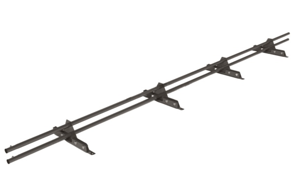 Снегозадержатель для фальцевой кровли Roofsystems Econom Next фальц 4 опоры, 2 трубы, круг Ø25 мм, L=3000 мм, RAL 7004