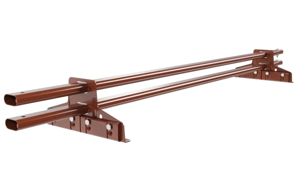 Снегозадержатель для фальцевой кровли Borge L=1500 мм, 2 опоры, 2 трубы, овал 25х45 RAL 8004