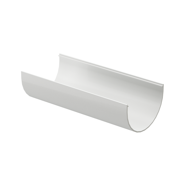 Желоб водосточный, Docke Standart, Ø120 мм,  L=2000 мм, цвет: белый