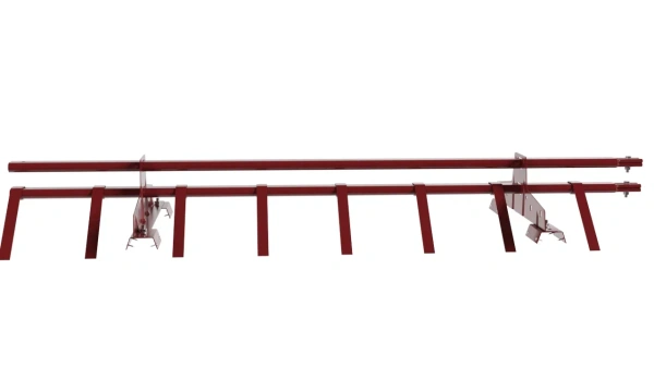 Снегозадержатель для профнастила Н-60, Н-75 Borge L=1500 мм, 2 опоры, 2 трубы, овал 25х45 RAL 3011