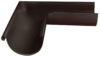 Угол желоба внешний 90° Grand Line Ø 125 мм PE Matt, RAL 8017