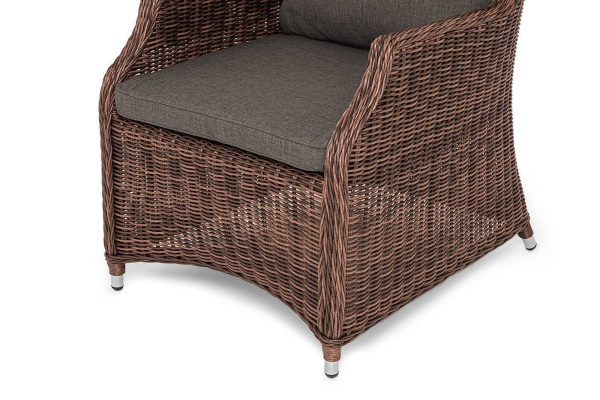 Стул плетеный из искусственного ротанга, Неаполь, цвет: коричневый