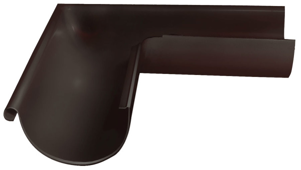 Угол желоба внешний 90° Grand Line Ø 125 мм PE Matt, RAL 8017