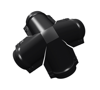 GL X-четверник конька полукруглого 0.5 мм, PurPro, RAL 9005