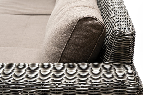 Диван 3-местный из искусственного ротанга, Боно графит