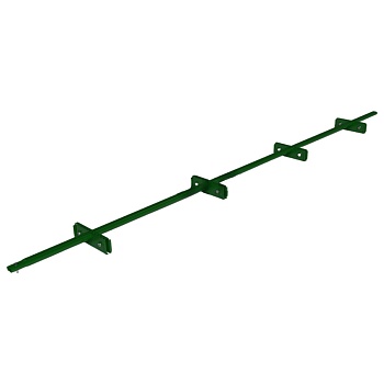 Снегозадержатель для фальцевой кровли Roofsystems Prestige Single фальц 4 опоры, 2 трубы, овал 45х25, L=3000 мм, RAL 6005