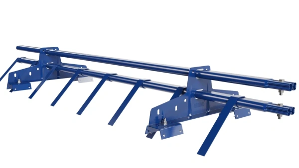 Снегозадержатель для профнастила Н-60, Н-75 Borge L=1500 мм, 2 опоры, 2 трубы, овал 25х45 RAL 5005