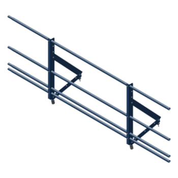 Ограждение кровельное Optima со снегозадержателем фальц H=650 мм, L=2000 мм, RAL 5005