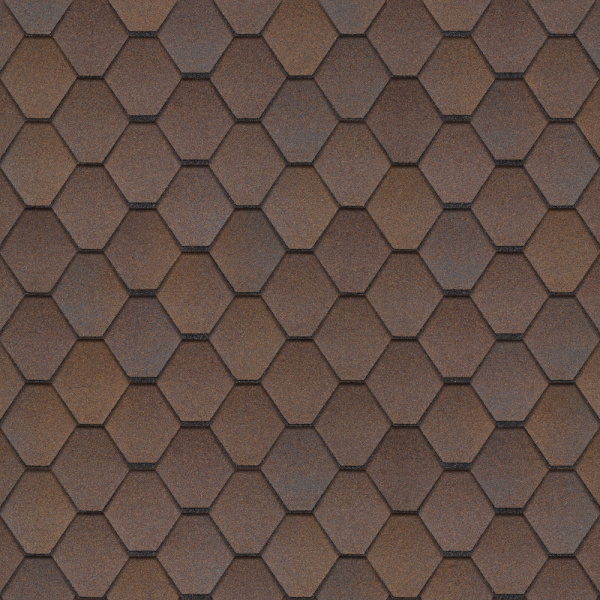 Битумная черепица Shinglas, Вестерн цвет: каньон, 1.5 м² / уп.