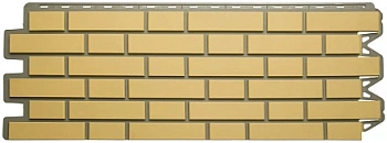 Фасадные панели Альта Профиль, Кирпич клинкерный, 1220 х 440 мм цвет: желтый