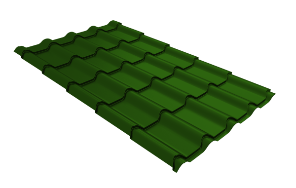 Профиль волновой Grand Line камея 0.45 мм, PE, RAL 6002