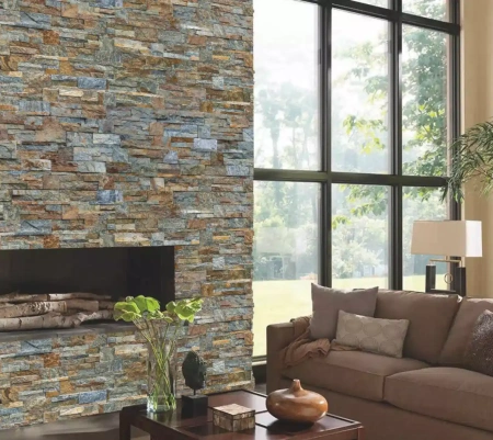 Кварцит, 3D панель из камня, 350х180 мм, Modern Multi Quartz