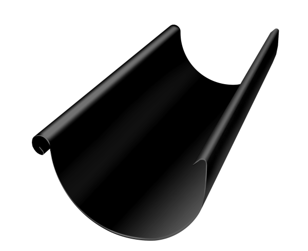 Желоб водосточный Grand Line Ø 125 мм PE, L=3000 мм, RAL 9005