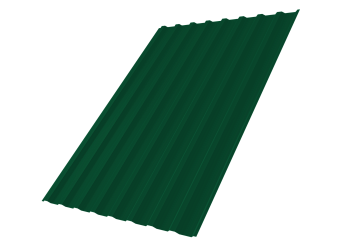Профилированный лист GL C20 B, 0.5 мм, Satin, RAL 6005 Профилированный лист GL C20 B, 0.5 мм, Satin, RAL 6005