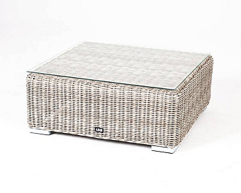 Стол журнальный из искусственного ротанга, Лунго цвет: бежевый