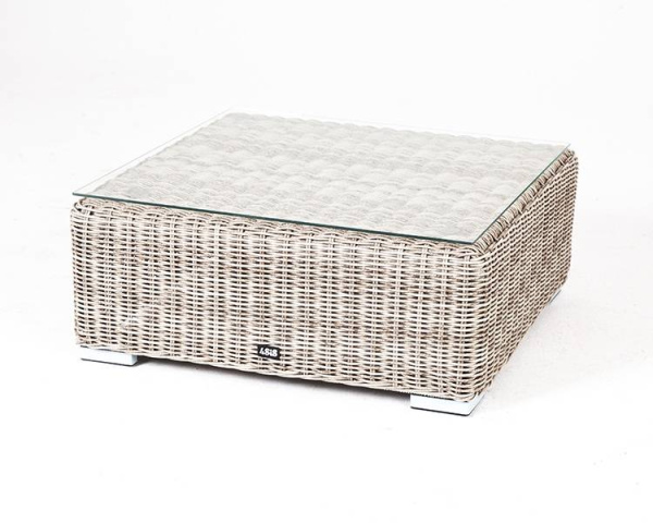 Стол журнальный из искусственного ротанга, Лунго цвет: бежевый