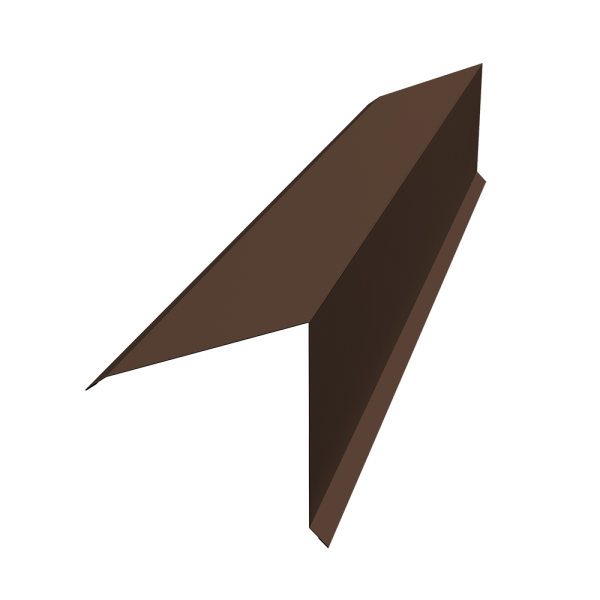 GL Планка конька односкатной кровли, 160х160 мм 0.5 мм, PurPro, RAL 8017, L=2000 мм