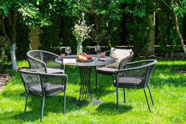 Стол из HPL круглый Ø 90 см, Диего, цвет: серый гранит