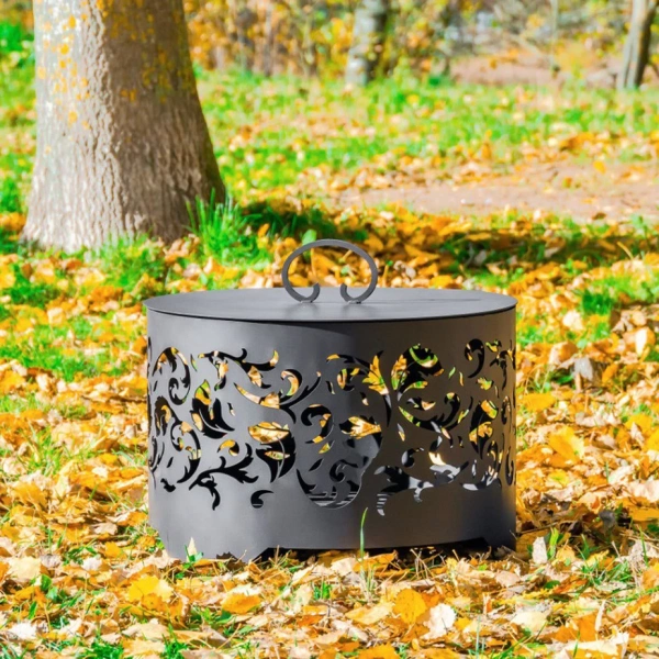 Костровая чаша с плоским дном, Ø500, Н =490 мм, "Узор"