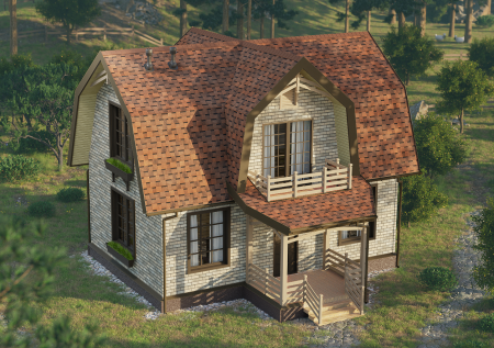 Ламинированная битумная черепица, Docke, Dragon Lux цвет: кофе, 2.38 м² / уп.