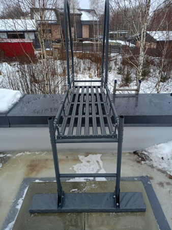 Парапетный мостик Roofsystems Prestige, H=600 мм, L=1150 мм zinc
