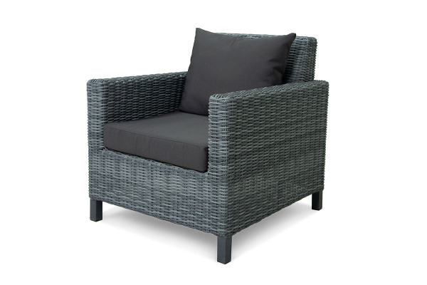 Кресло Mokka Bella из искусственного ротанга цвет: серый