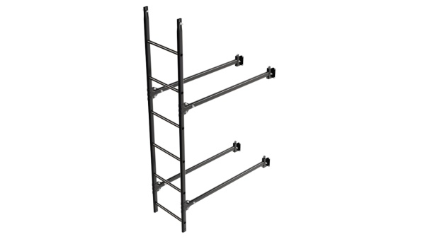 Фасадная лестница Borge, нижняя секция, L=1800 мм RAL 9005