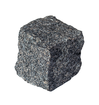 Гранитная брусчатка Каменногорская 100 мм 100х100, колотая, цвет: серый