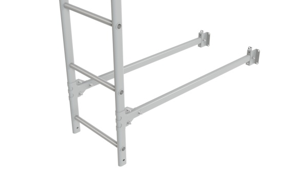 Фасадная лестница Borge, верхняя секция, L=1800 мм RAL 9006