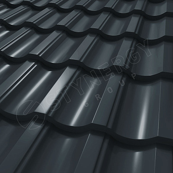 Металлочерепица Stynergy, Garda 0.5 мм, Corundum Matt, RAL 7016