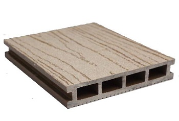 Террасная доска MasterDeck Classic 140 мм, L= 4000 мм вельвет и тиснение, цвет: тик