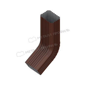 Колено трубы 60°, Металл Профиль Бюджет, Ø76х102 мм, RAL 8017